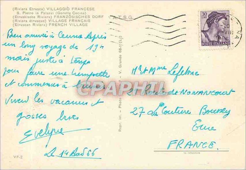 Postcard Modern (Etruscan Riviera) French Village