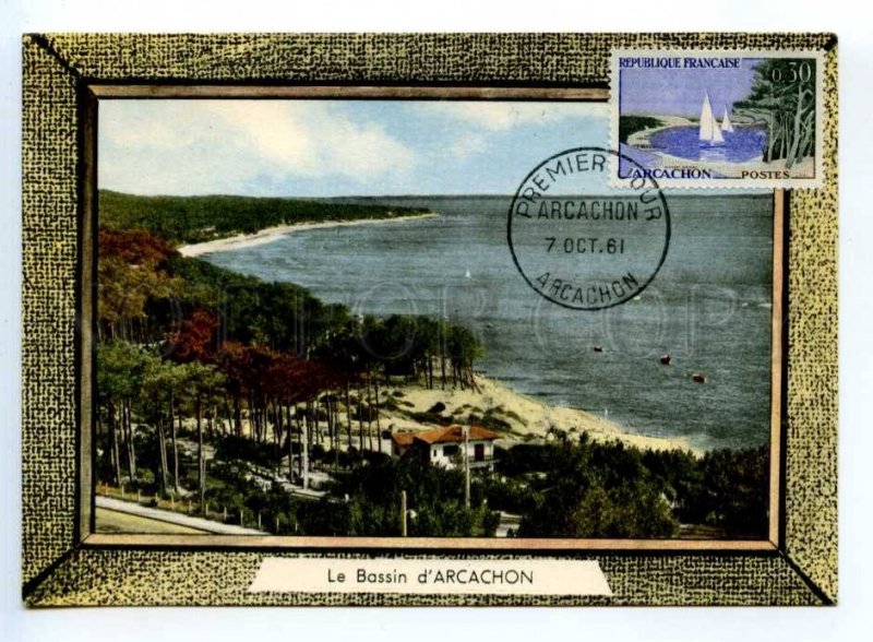 419935 FRANCE 1961 year Le Bassin d'Arcachon First Day maximum card
