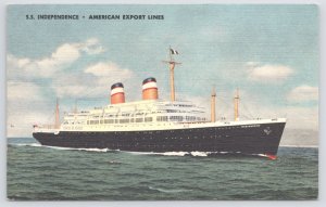 Transportation~SS Independence American Export Lines~Vintage Postcard