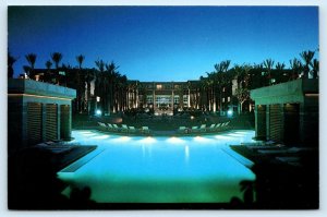 SCOTTSDALE, AZ ~ Gainey Ranch HYATT REGENCY HOTEL Pool at Night 4x6 Postcard