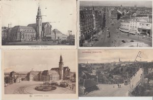 LUXEMBOURG RAILWAY STATIONS TRAMS 18 Vintage Postcards Mostly pre-1940 (L6033)