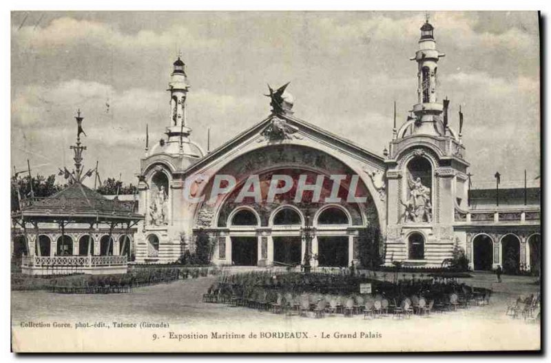 Old Postcard Bordeaux Maritime Exhibition The Grand Palace