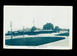 Early Postcard C.G.R. Station Moncton New Brunswick Canada  RR   A9761