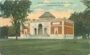 Postcard Brunswick, Maine Bowdoin College Walker Art Bldg Postmarked 1911