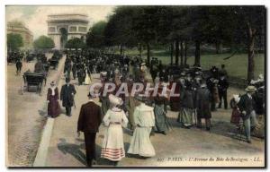 Paris Postcard Old L & # 39avenue the Bois de Boulogne