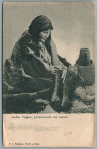 NATIVE AMERICAN INDIA YAGAN ANTIQUE POSTCARD