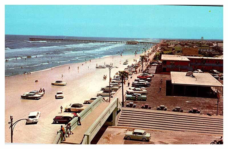 Postcard PIER SCENE Jacksonville Beach Florida FL AU6255