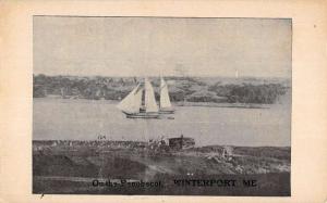 Winterport Maine Penobscot Sail Boat Antique Postcard K78326