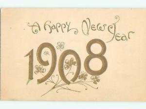 Divided-Back NEW YEAR SCENE Great Postcard W7500