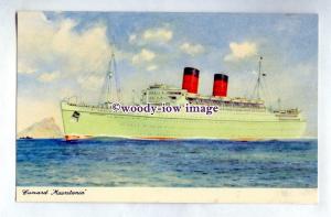 pf7108 - Cunard Liner - Mauretania , built 1939 - art postcard