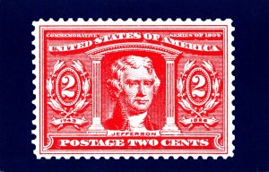 Stamps On Postcards Thomas Jefferson