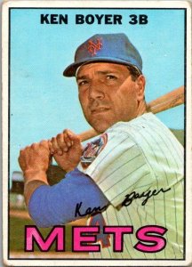 1967 Topps Baseball Card Ken Boyer New York Mets sk2251