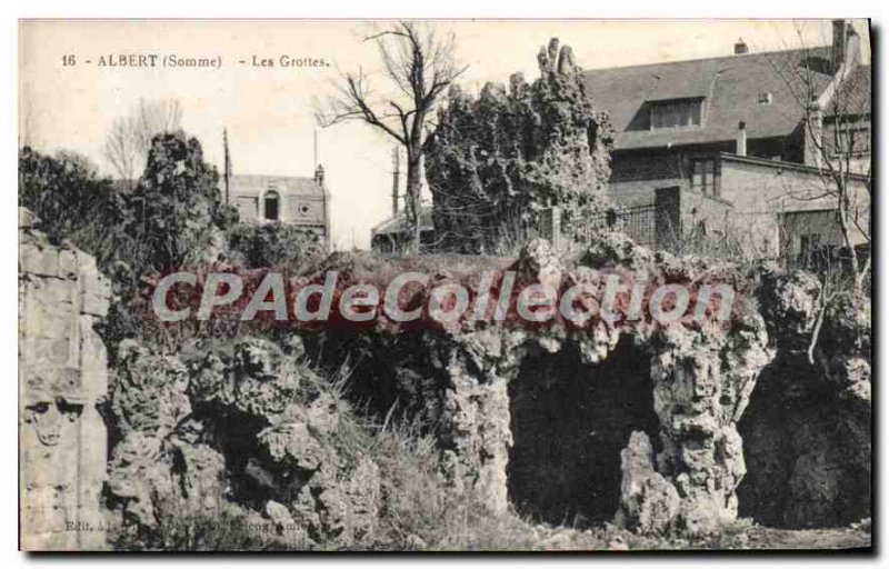 Postcard Old Albert (Somme) Caves