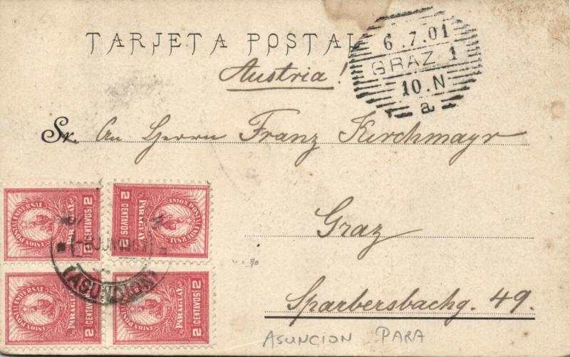 paraguay, ASUNCION, Unknown Villa (1901) Stamps