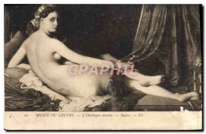 Old Postcard Musee Du Louvre L & # 39Odalisque couchee Ingres