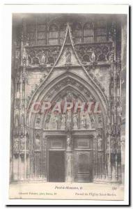 Pont a Mousson Old Postcard Portal & # 39eglise Saint Martin