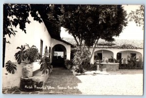 Taxco Gro. Mexico Postcard Arch View of Hotel Rancho Telva c1950's RPPC Photo