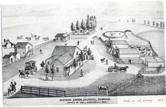 Ragtown Station, Churchill Co. Nevada from an old Etching, NV Divided Back