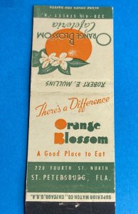 Matchbook Cover - Orange Blossom Cafeteria St Petersburg FL Florida MB147