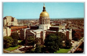 Vintage 1972 Postcard Aerial View of The State Capitol Building Atlanta Georgia