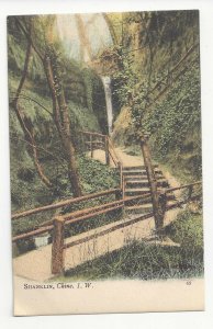 UK England Isle of Wight Bridge Shanklin Chine Vtg J Welch Postcard c1910