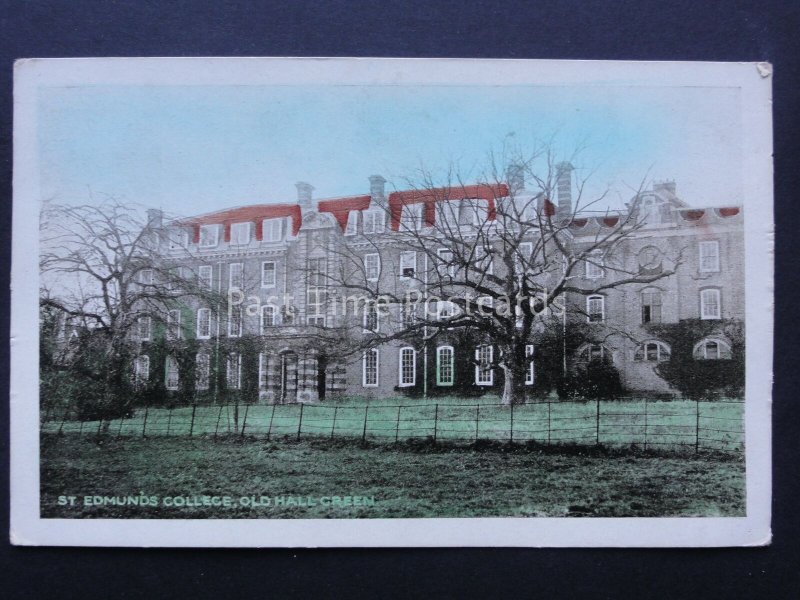 Hertfordshire WARE St Edmunds College Old Hall Green Old Postcard by A.E. Crowe 