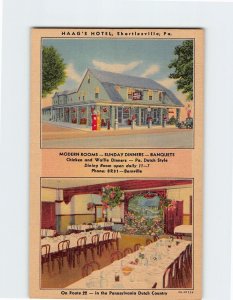 Postcard Haag's Hotel Shartlesville Pennsylvania USA