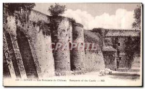 Old Postcard Dinan Ramparts of Chateau Ramparts Of The Castle