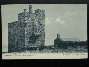 Northumberland FARNE ISLANDS St. Cuthbert's Tower & Chapel c1908 Postcard