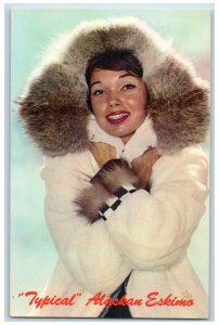 c1950's Typical Alaskan Eskimo Outfit Prevent Cold Climate Alaska AK Postcard