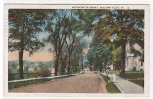 Westminster Street Bellows Falls Vermont 1925 postcard