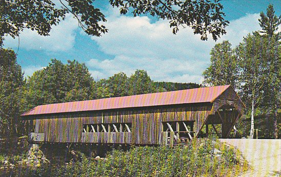 Old Covered Bridge at Covered Bridge Campground Near Albany New Hamshire