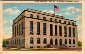 Postcard COURT HOUSE SCENE Hammond Indiana IN AN9017