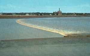 Vintage Postcard The Tidal Bore Moncton New Brunswick Canada