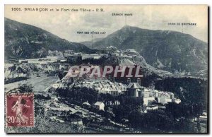 Old Postcard Briancon and the Fort of Heads