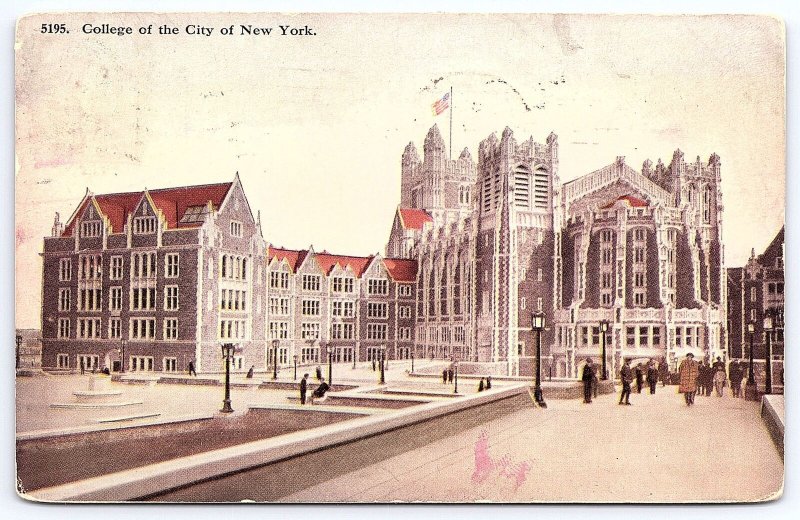 1914 College Campus Building Historical Architectural Landmark PostedPostcard