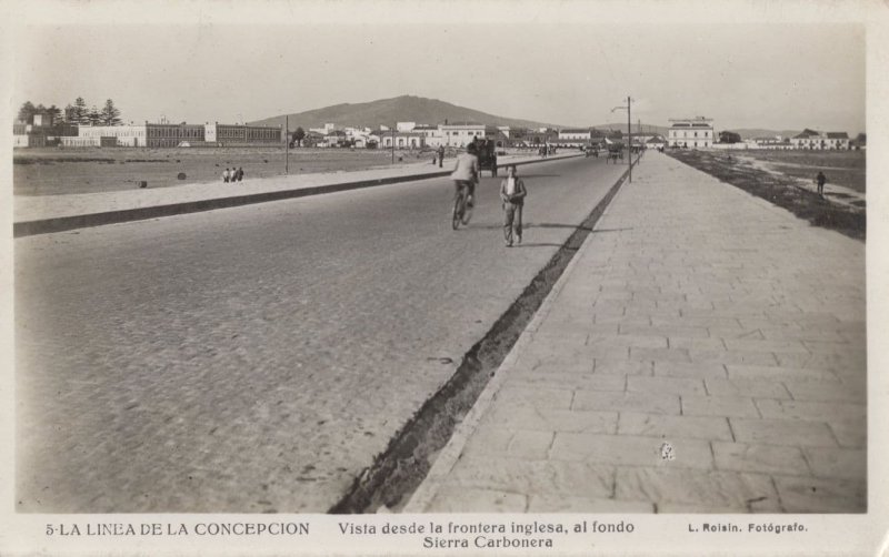 Sierra Carbonera Cadiz Spain Bicycle Real Photo Vintage Postcard