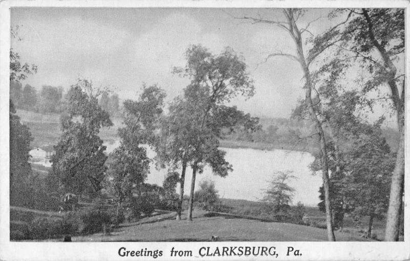 Clarksburg Pennsylvania Greetings Antique Postcard J39469