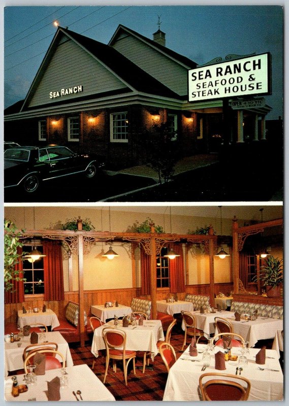 Williamsburg Virginia Continental Postcard Sea Ranch Seafood Steak House