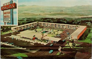 Palms Motor Hotel Las Cruces New Mexico NM Vintage Postcard H1