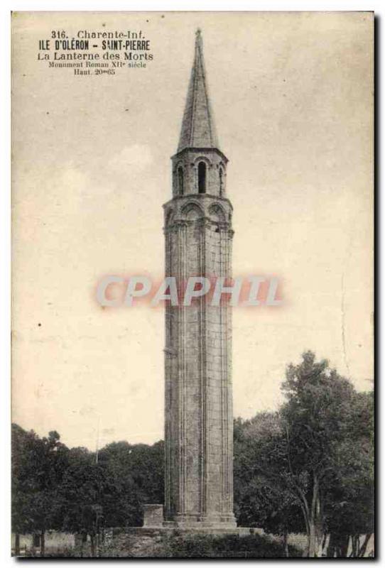 Old Postcard Ile d & # 39Oleron The lantern of the dead