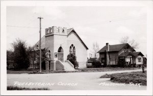 Presbyterian Church Moosomin SK Saskatchewan Sask c1952 RPPC Postcard H60