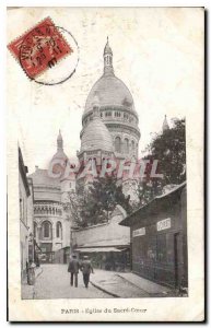 Postcard Old Paris Church of the Sacred Heart