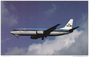 KLM Royal Dutch Airlines Boeing 737-406 in Flight, London Heathrow Airport, E...