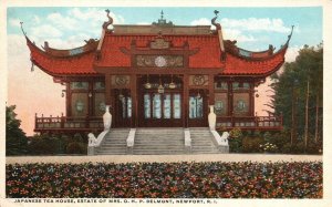 Vintage Postcard Japanese Tea House Mrs. OHP Estate Belmont Newport Rhode Island