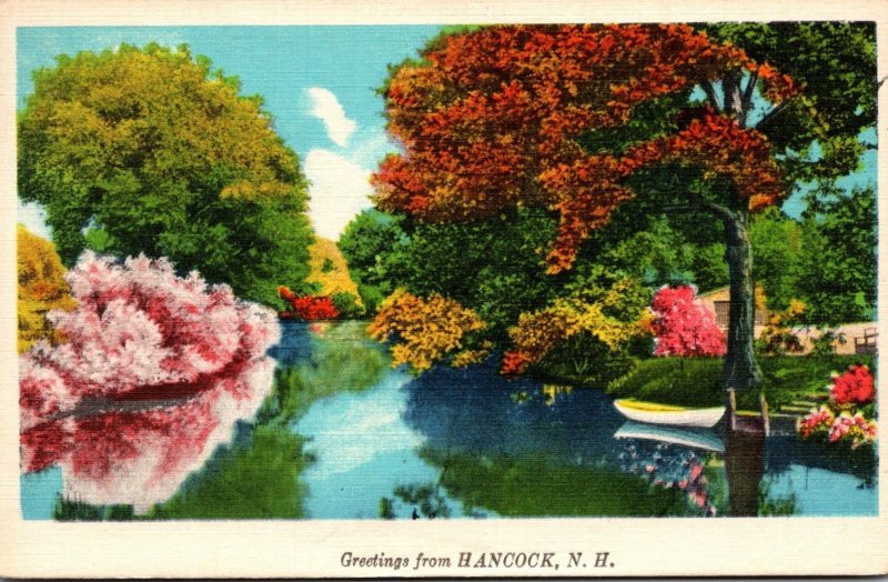 New Hampshire Greetings From Hancock 1936