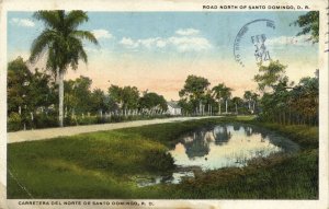 dominican republic, SANTO DOMINGO, Carretera del Norte de Ciudad (1921) Postcard