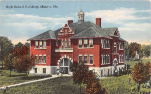 J57/ Monett Missouri Postcard c1910 High School Building  263