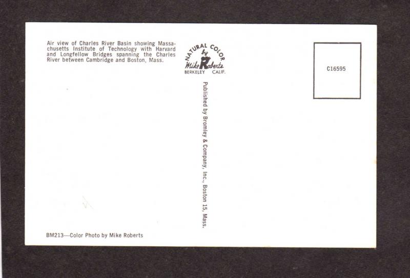 MA Charles River Cambridge Boston Longfellow Bridge Mass Massachusetts Postcard