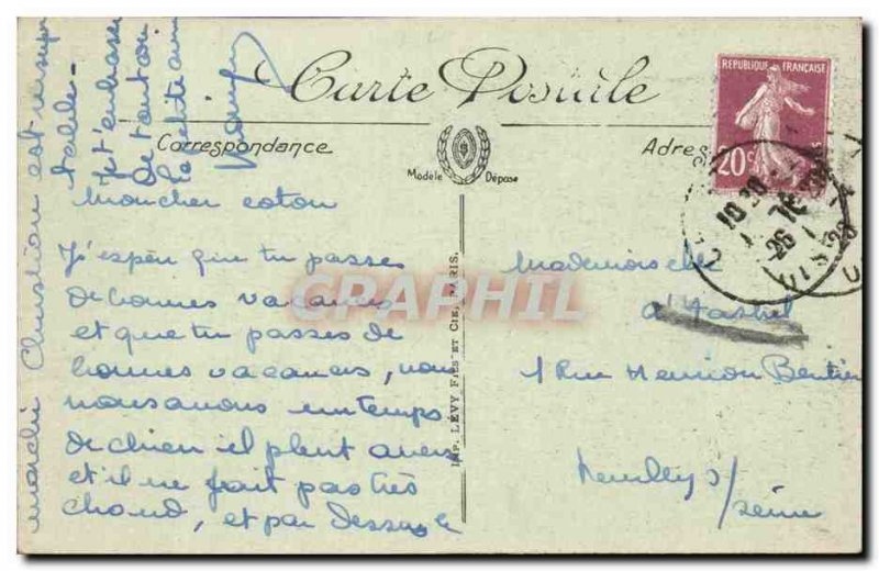 Old Postcard Chantilly Chateau l & # 39allee philosophers